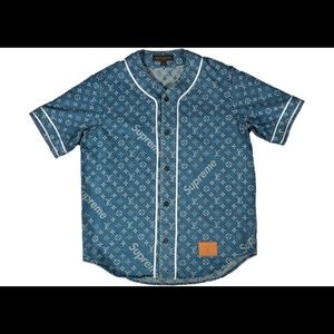 Louis Vuitton Supreme Jaquard Denim Jersey SS17